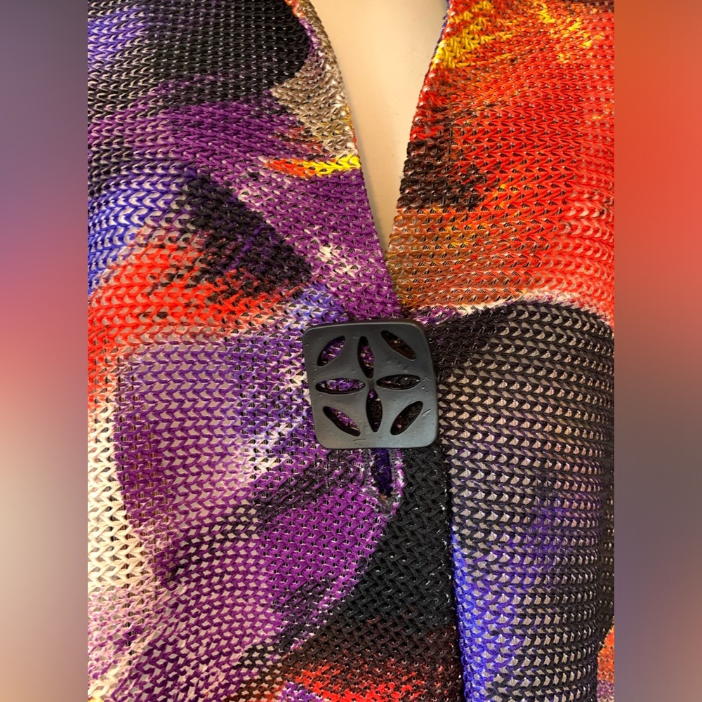 Joseph Ribkoff Multi Color Mesh Asymmetrical One … - image 5